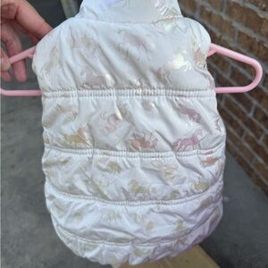 GAP Kids Unicorn Print Vest - White and Pink